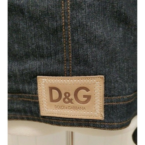 Women's  Dolce & Gabbana ITTIERRE Made in Italy Denim Jacket Pink Lining Size L - Picture 6 of 11